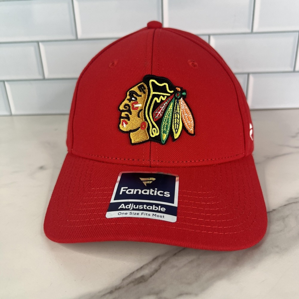 Chicago Blackhawks Hat Cap Strap Back Red NHL Hockey‎ Bedard Mens One Size